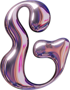 Pressed Molten Metallic Letter G